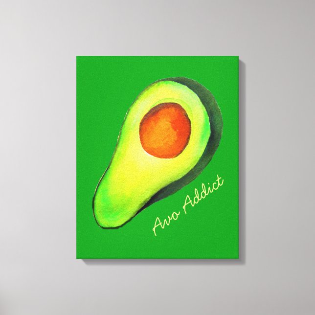 Hadicto al aguacate arte lindo verde (Anverso)