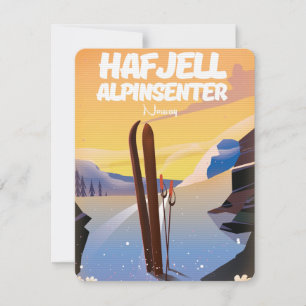 hafjell alpinsenter Noruega hermoso poster de esqu