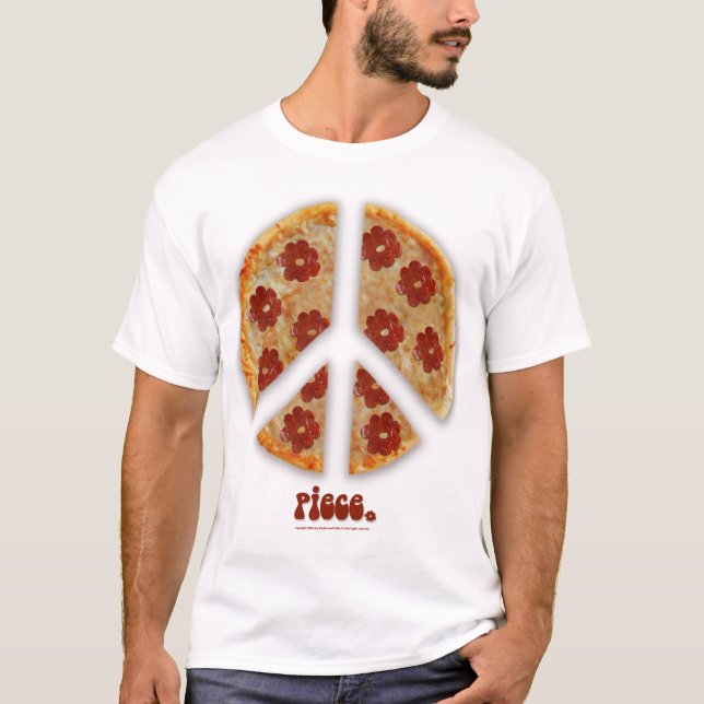 "Haga camiseta no de la guerra de la pizza" (Anverso)