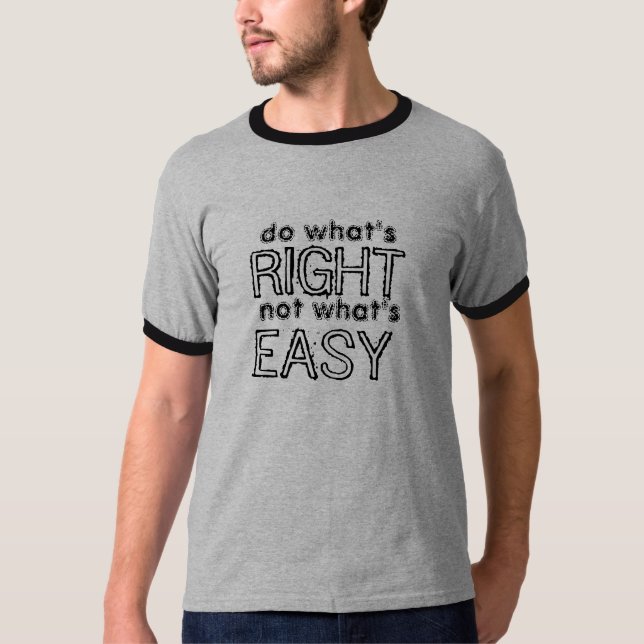 haga cuál correcto no cuál es camiseta fácil (Anverso)