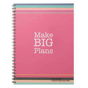 Haga el cuaderno grande de los planes