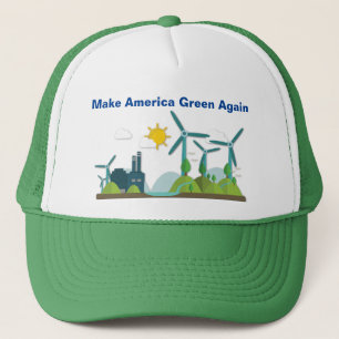 Haga el gorra del camionero del verde de América