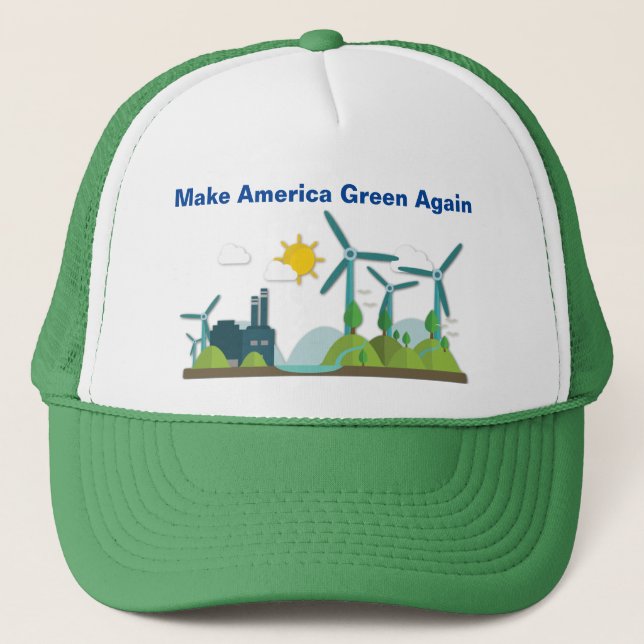 Haga el gorra del camionero del verde de América (Anverso)