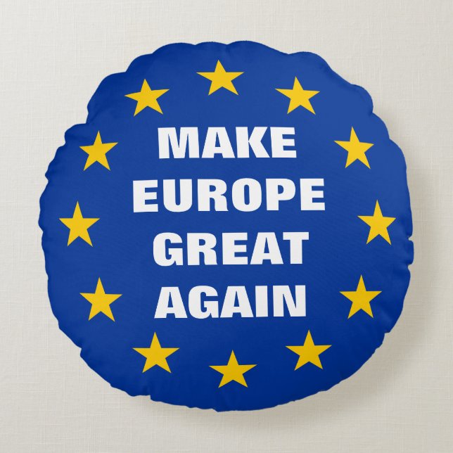 Haga Europa la gran otra vez bandera euro almohada (Anverso)