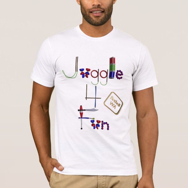 Haga juegos malabares la camiseta de la diversión (Anverso)