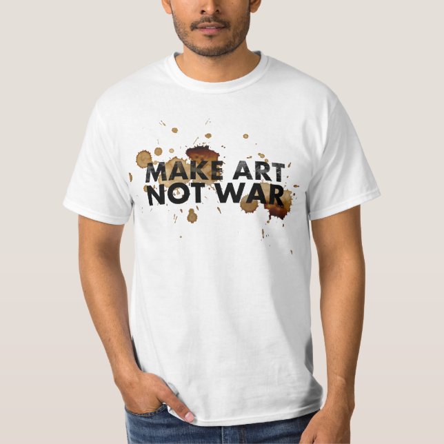 HAGA la camisa de la GUERRA del ARTE NO para el (Anverso)