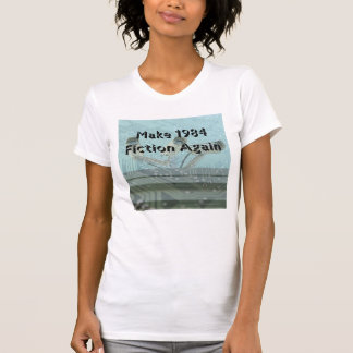 Haga la camiseta blanca 1984 de la mujer de la