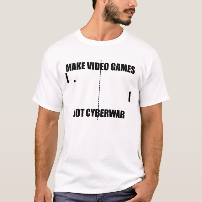 Haga la camiseta del Cyberwar de los videojuegos (Anverso)