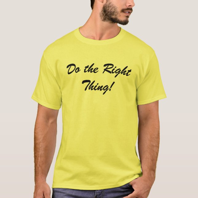 Haga la camiseta Vegan Right Thing Go (2 caras) (Anverso)