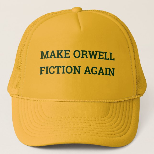 HAGA LA FICCIÓN ORWELL DE NUEVO Gorro de Béisbol (Anverso)
