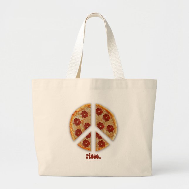 "Haga la pizza, bolsos no de la guerra" (Frente)