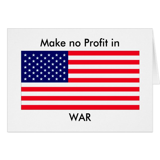 Haga ningún beneficio en jGibney de la GUERRA el (Anverso (Horizontal))