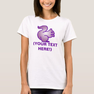 HAGA SU PROPIA CAMISETA PÚRPURA DE LA ARDILLA