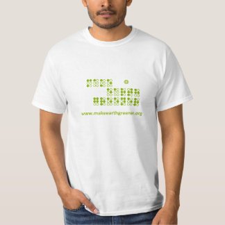 haga tierra una camiseta más verde de braille