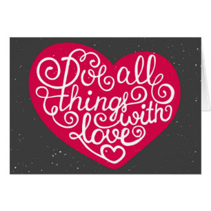 Haga todas las cosas con rojo del amor