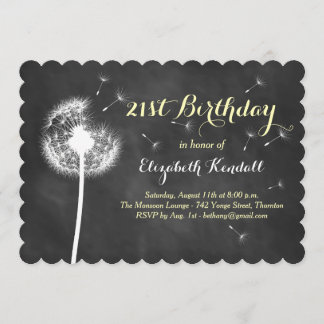 ¡Haga un deseo! 21ro Invitación del cumpleaños