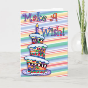Haga un deseo - tarjeta de felicitación