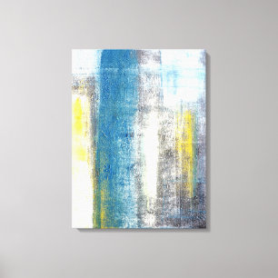 "Haga una declaración" arte abstracto azul y gris