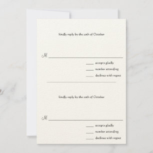 Hágalo puntuar tarjetas RSVP de boda para las 4x9