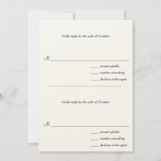 Hágalo puntuar tarjetas RSVP de boda para las 4x9
