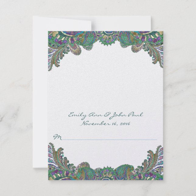 Hágalo sonar y doblar las tarjetas de Boda de tien (Anverso)