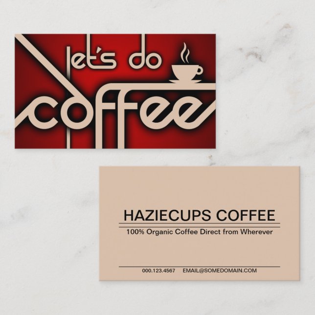 ¡hagamos café! tarjeta de visita (Anverso / Reverso)
