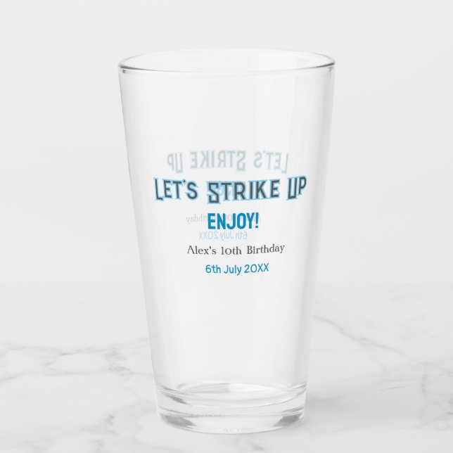 Hagamos que el azul gris feliz nombre de 10 cumple (Anverso)