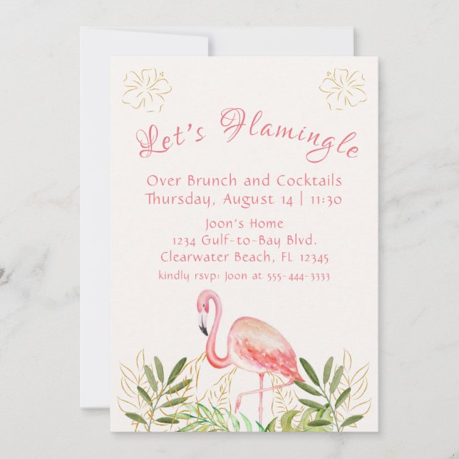Hagamos una invitación a las mujeres de Flamingle (Anverso)
