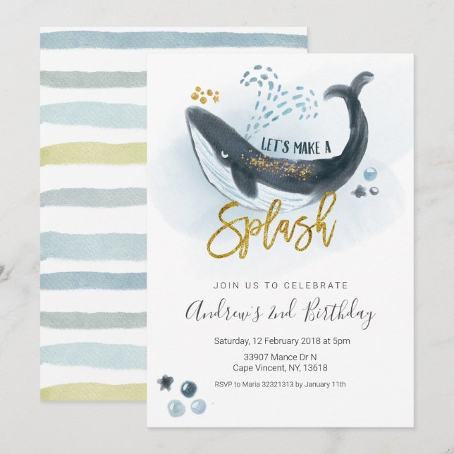Hagamos una invitación de cumpleaños para las ball (Anverso / Reverso)