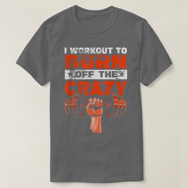 Hago ejercicio para quemar la loca camiseta (Diseño del anverso)