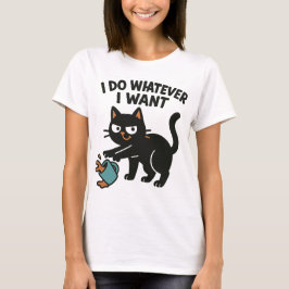 Hago Lo Que Quiero De La Camiseta Graciosa Cat