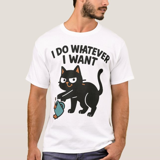 Hago Lo Que Quiero De La Camiseta Graciosa Cat (Anverso)