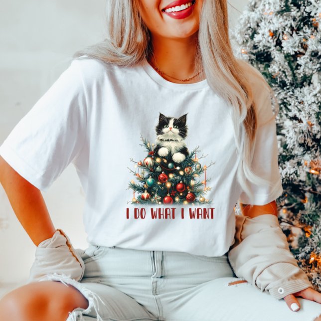 Hago Lo Que Quiero Navidades Camiseta Cat (Subido por el creador)