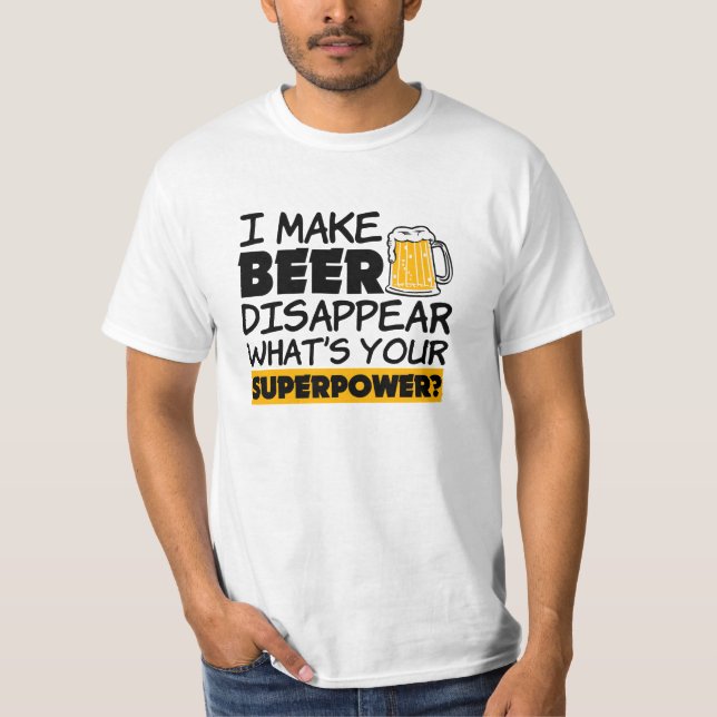 Hago que la cerveza desaparezca de la camisa de su (Anverso)