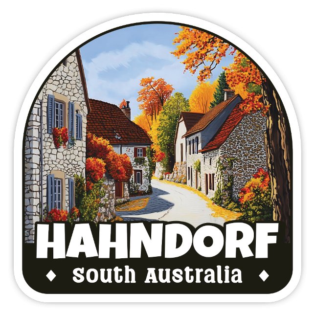 Hahndorf, Pegatina de Adelaida en Australia del Su (Hahndorf South Australia Arch shaped sticker)