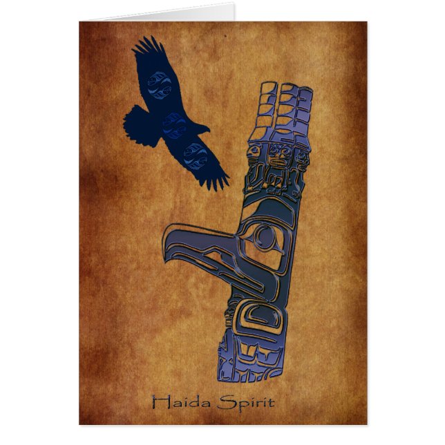 Haida Eagle & Totem Pole Series de Arte (Frente)