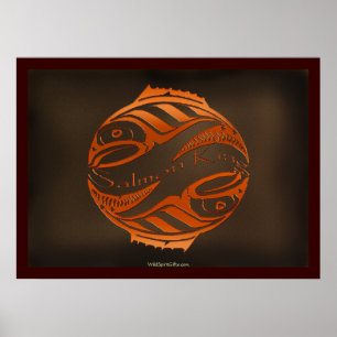 HAIDA SALMON KING Poster de arte