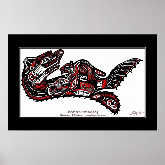 "HAIDA SPIRIT" Primer arte de Otter al estilo de l (Frente)
