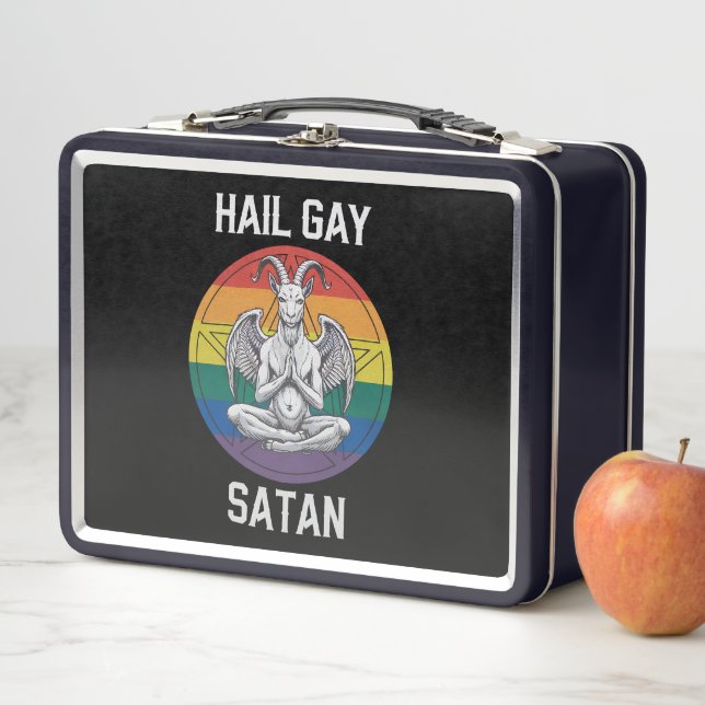Hail Gay Satan Funny Gótico Gothic Goat LGBTQ (In situ)