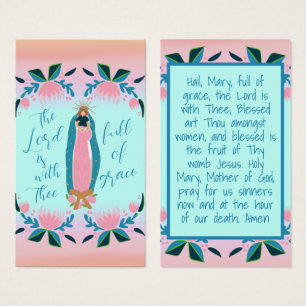 Hail Mary Prayer Niños católicos Tarjeta Santa