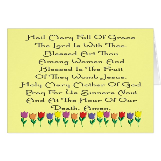 Hail Mary Regalos católicos de oración y tarjetas (Anverso (Horizontal))