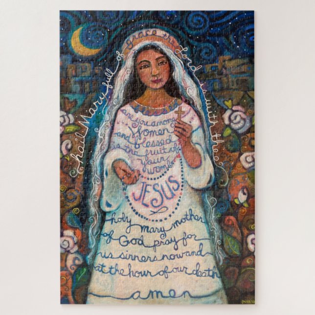 Hail Mary rompecabezas contemplativo (Vertical)