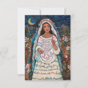 Hail Mary, tarjeta de oración de Ave Maria