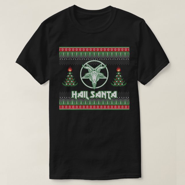 Hail Santa Funny Ugly Navidades Sweater Gift Pull (Diseño del anverso)