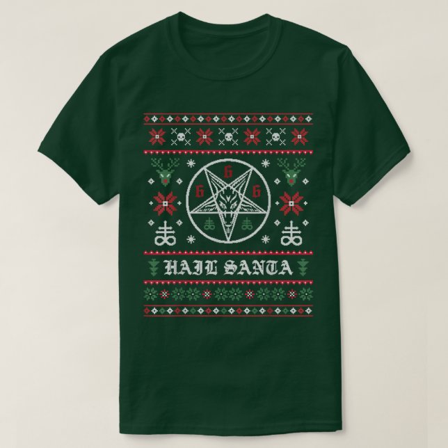 Hail Santa Ugly Navidad Sweater (Diseño del anverso)