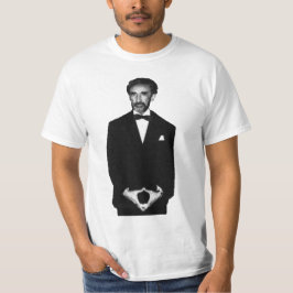 Haile camisa negra y blanca de Selassie de la foto