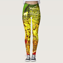 Haile Selassie Empress Menen Rasta Leggings