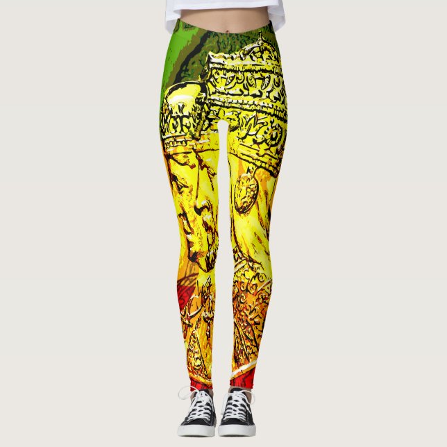 Haile Selassie Empress Menen Rasta Leggings (Anverso)