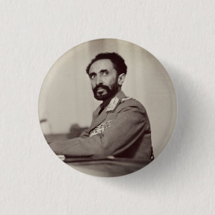 Haile Selassie - Jah - Mesías - Botón Rastafari