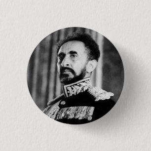 Haile Selassie - Jah - Mesías - Botón Rastafari